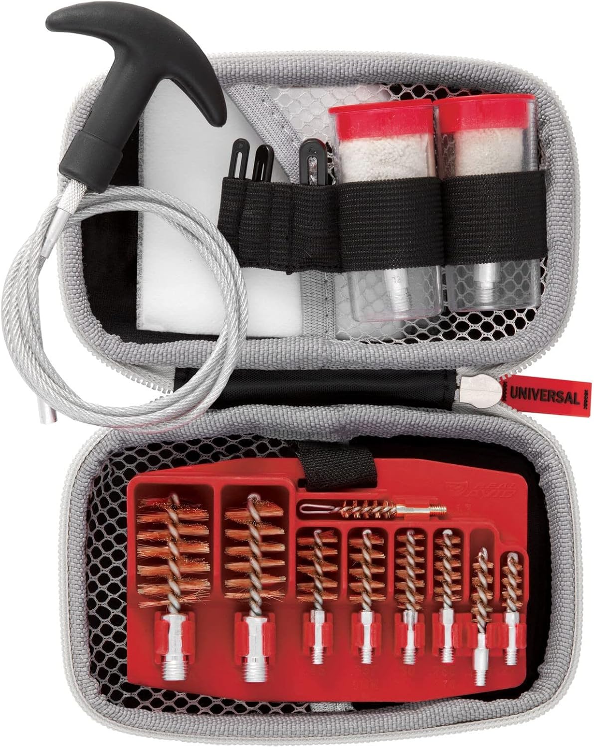 Real Avid Gun Boss Universal Cable - 12 & 20 gauge, .17 - .45 caliber pull-through gun cleaning kit, Gun Boss Universal Cable Cleaning Kit,black