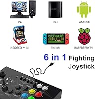 Vista 3 de Fight Sticks PC,Arcade PC Joysticks Fight Stick Street Fighter Video Game Controller Fighting Joystick for PC, Nintendo Switch, NEOGEO Mini, NeoGeo