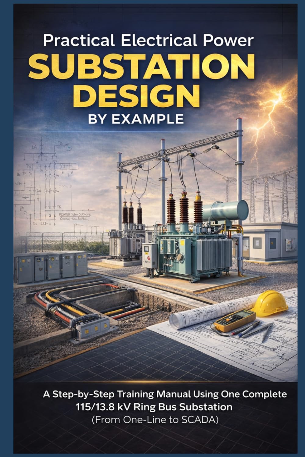 Practical Electrical Power Substation Design by Example: A Step-by-Step Training Manual Using One Complete 115/13.8 kV Ring Bus Substation (From One-Line to SCADA)