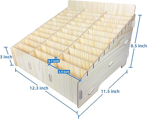 Miniatura 2 de Hejall Wooden Desktop Storage Box Mobile Phone Management Storage Box Creative Desktop Office Meeting Finishing Grid Multi Cell Phone Rack Display