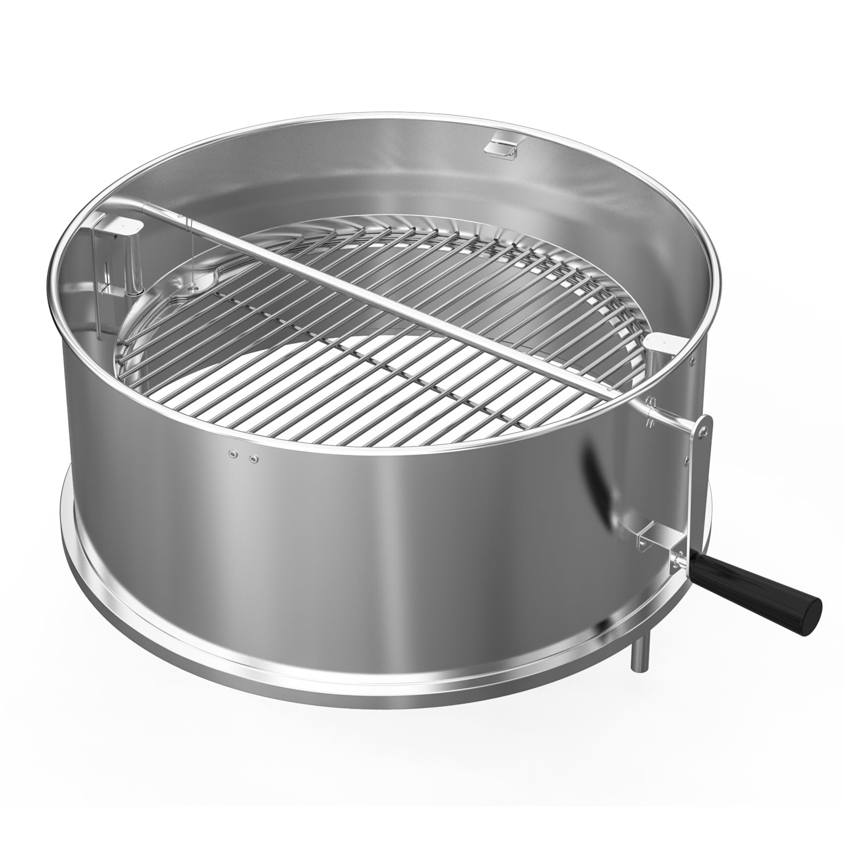 onlyfire Griglia Santa Maria per Weber Barbecue a Carbone Kttele da 57 cm | con Griglia per Carbone Regolabile, Controllo Preciso della Temperatura per Rosolatura e Cottura Lenta a Bassa Temperatura