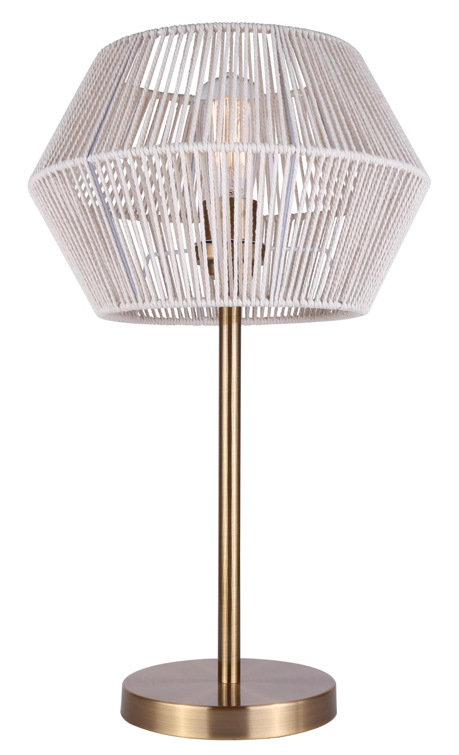 Canarm Willow Table Lamp, Gold Finish, 60W, On-Off Cord Switch, 13" W x 21.25" H