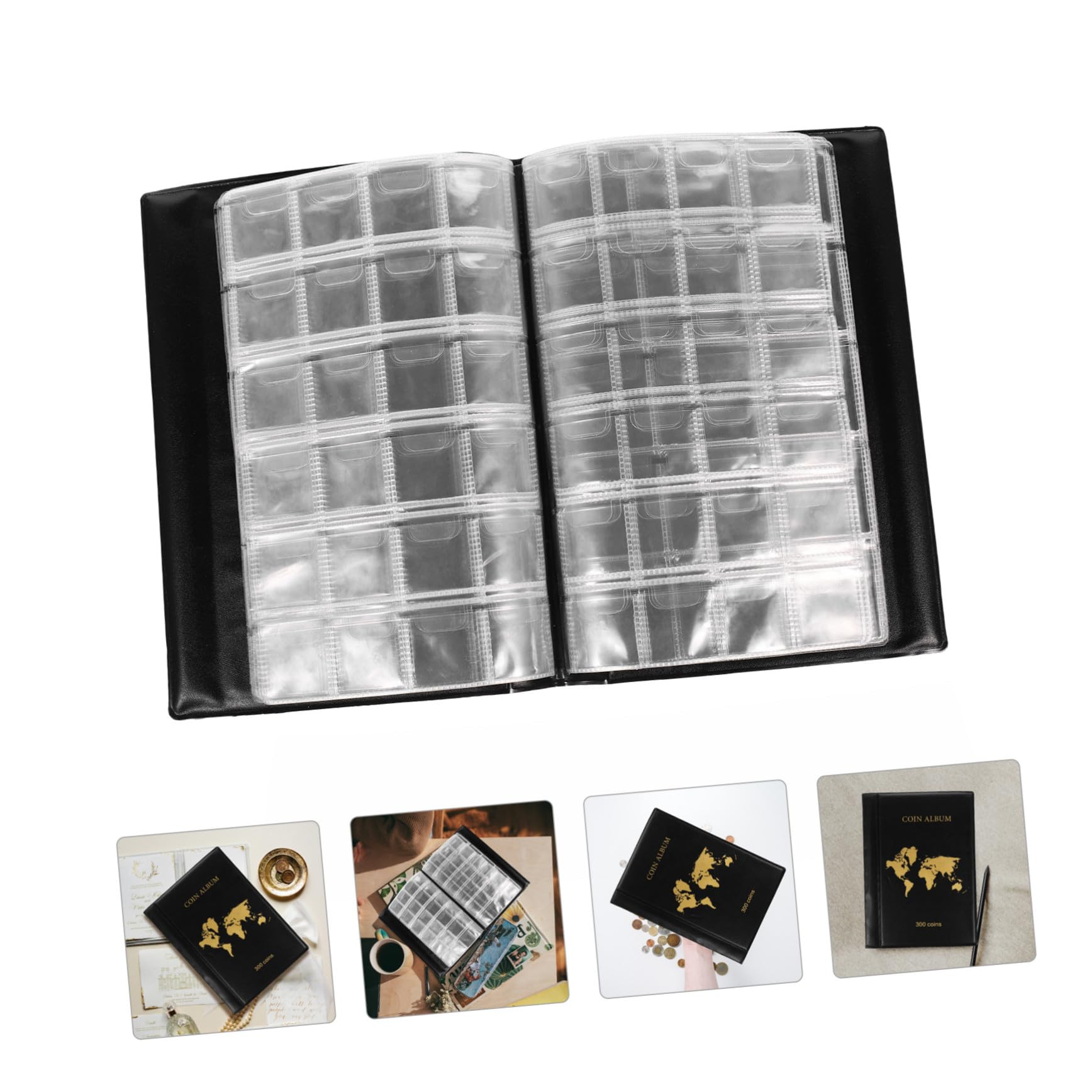 Münzsammler Album Fächer PVC Ordner für Sichere Aufbewahrung Antiker Münzen Stilvolles Design Robustes Material Sammlerbuch für Münzen und Banknoten