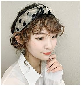Katie ピンクドット　ヘアバンド override ヘアバンド OVERRIDE POLY WIDE HEADBAND