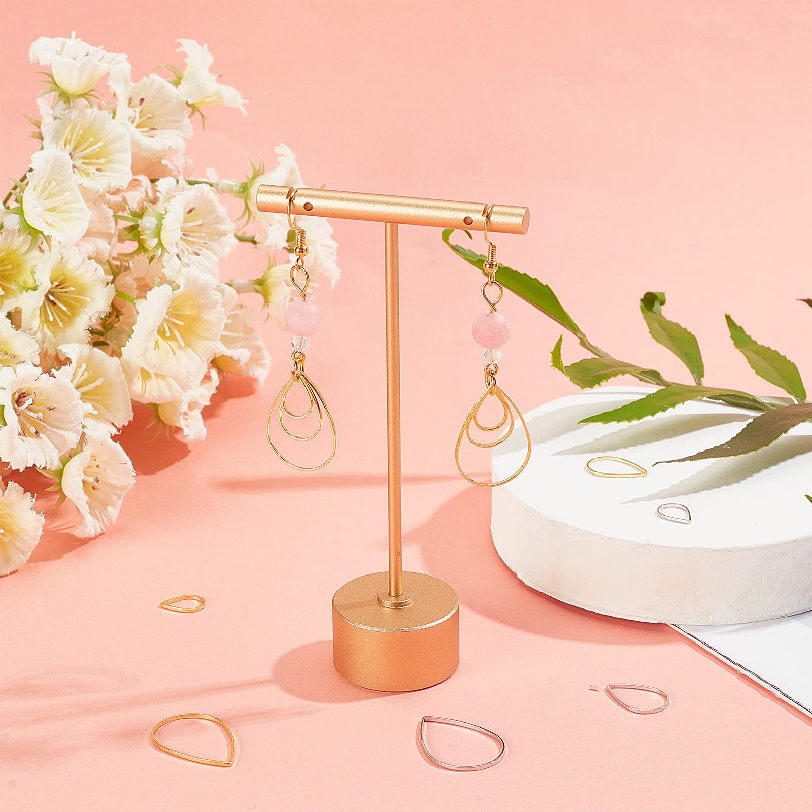 24 Connecteurs De Bijoux En Laiton - 12 Styles Différents (Arc, Larme, Parapluie) Pour Création DIY - 11