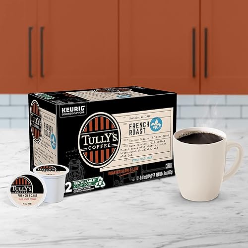 Miniatura 17 de Tully's Coffee Italian Roast, Keurig Cápsulas K-Cup de una sola porción, café tostado oscuro, 72
