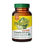 MegaFood Vitamin D3 5000 IU (125 mcg) - Vegetarian Supplements with Vitamin D3 K2 - Supports Bones, Teeth, Muscles & Immune Health - Certified Non-GMO - 60 Mini Capsules, 60 Servings