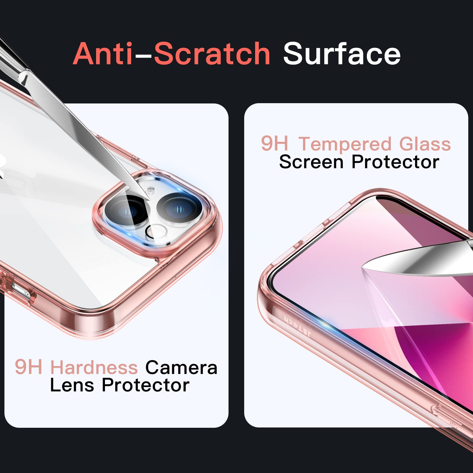 Kit Protezione Completo 5 In 1 Per IPhone 13: Cover Antiurto + 2 Pellicole Vetro Temperato Schermo + 2 Protezioni Fotocamera - Trasparente - 4
