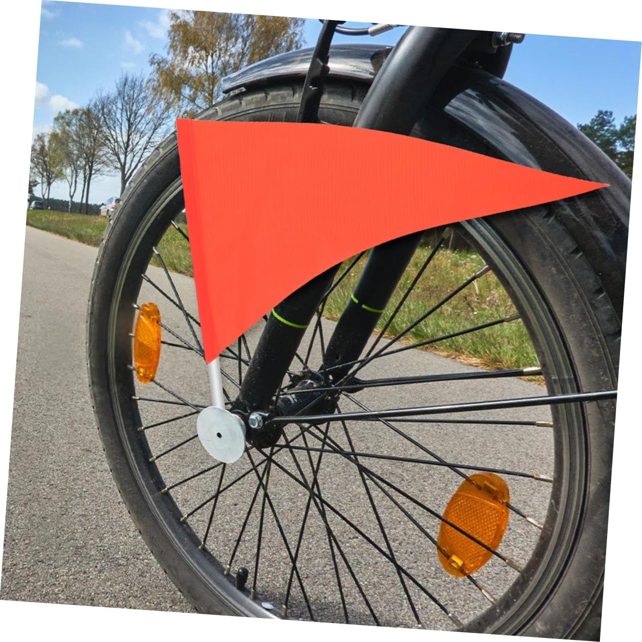 Totority 25pcs High Visibility Bike Safety Flag Reflective Warning Flags for Easy Installation Tear-resistant Compact Design for Enhanced Safety