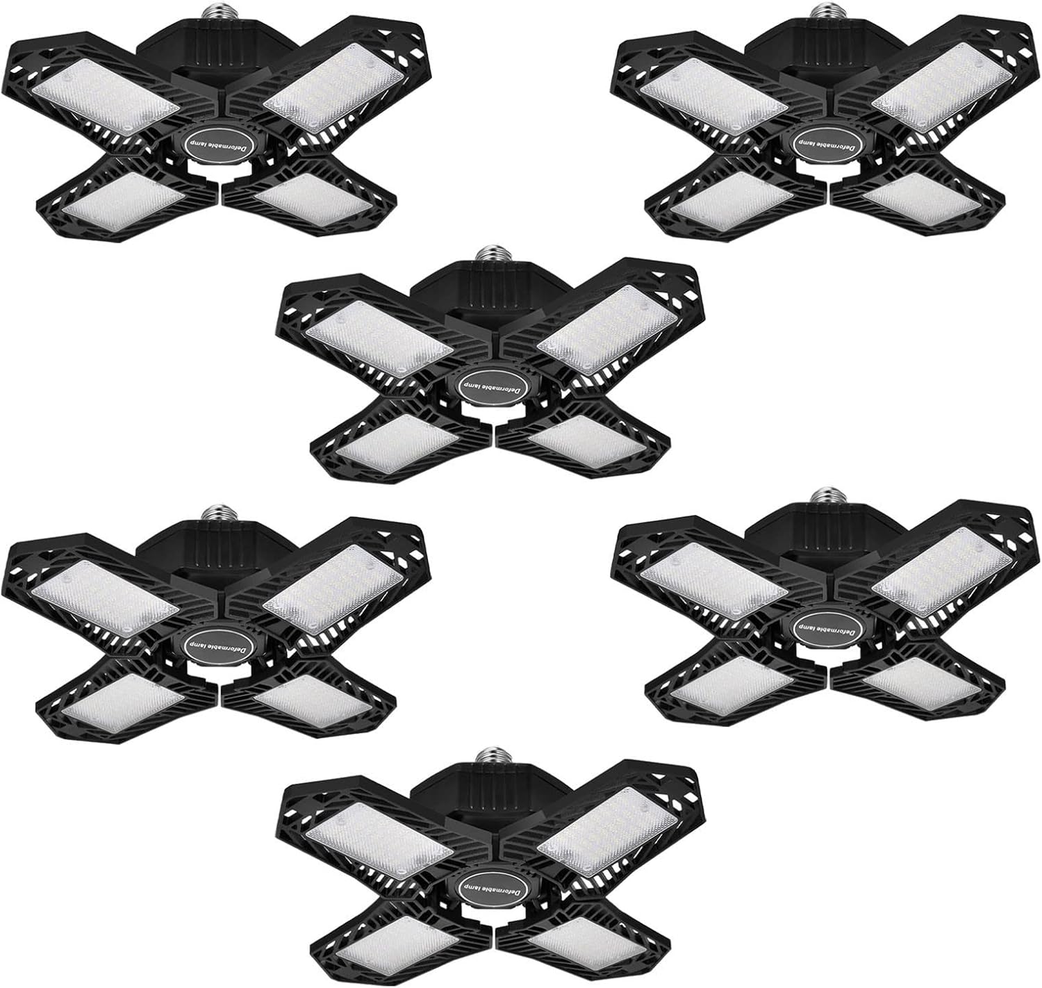 150W Garage Light Light with Four Adjustable Deformable Panels 15000 Lumens Folding