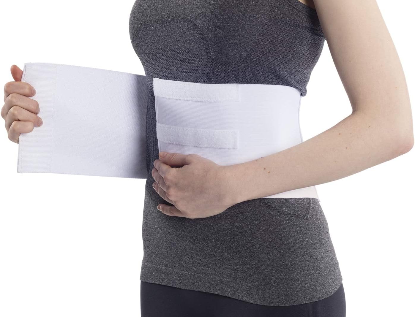 NYOrtho Tapered Abdominal Binder - Firm Compression Wrap - Breathable Stomach Support Post Injury or Surgery - with Contoured Body-Specific Design - 24-30 Inch - Made in USA