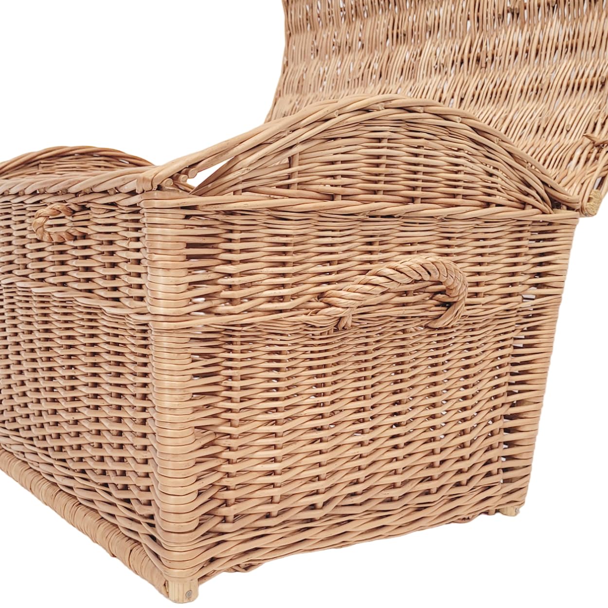 Baúl de mimbre marrón, 60 cm. Rattan im Trend - Cesta de mimbre