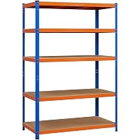 Yaheetech Scaffale Metallo Garage 180x120x60 cm 5 Ripiani Portata 875 kg