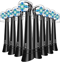 iO Replacement Heads Compatible with Oral B iO 3 4 5 6 7 8 9 10 Series Electric Toothbrush,8pcs,Black