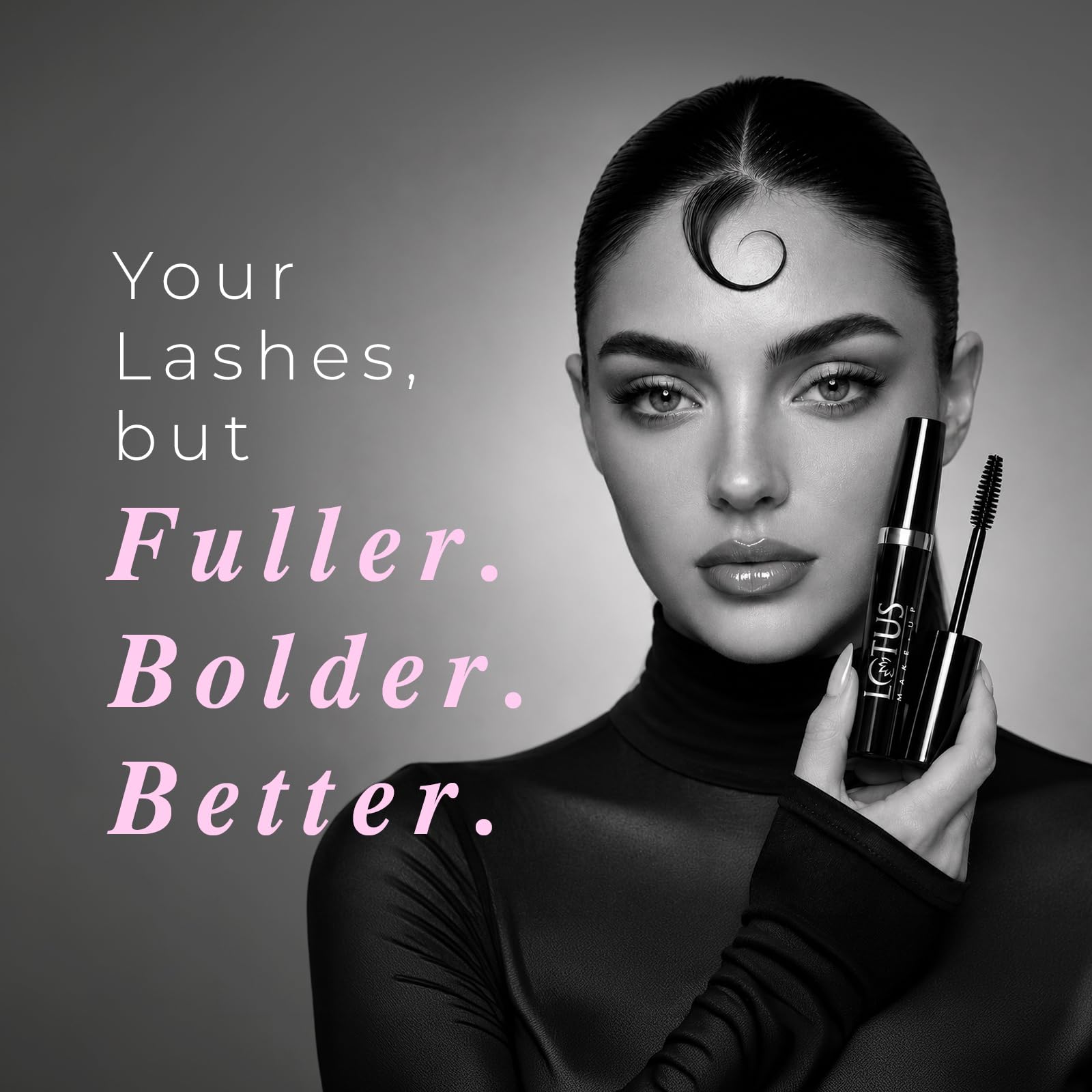 Lotus Make-Up Maxlash Botanical Mascara | Waterproof, Smudge-Proof & Long-Lasting | Clump-Free Volumizing Mascara with Witch Hazel & Lavender Oil | Fragrance Free | Suitable for Sensitive Eyes | 3.8g 2