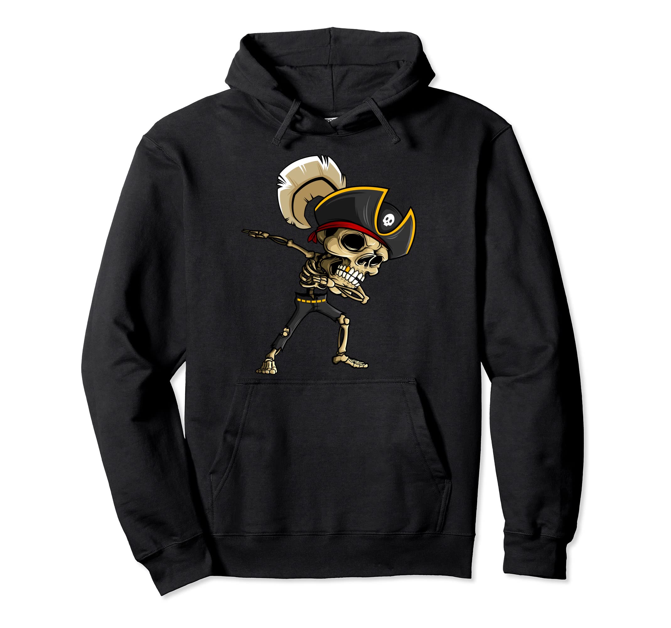 Dab Dance Bucaneer Lover Gift For Men And KidsFunny Dabbing Skeleton Pirate Halloween Jolly Roger For Boys Pullover Hoodie