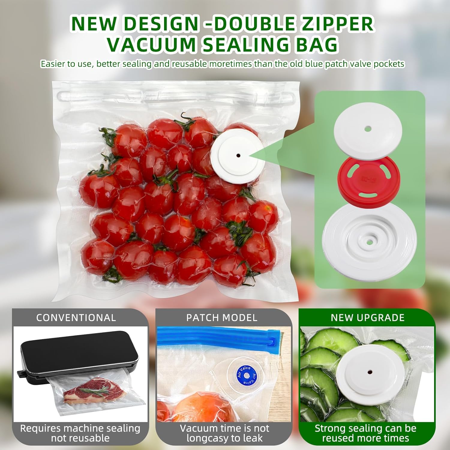 Vacuum Sealer for Food, Handheld Saver Compact Vacuum Sealer Machine with 30 Reusable Bags for 10X Preservation & Fresh - Image 6