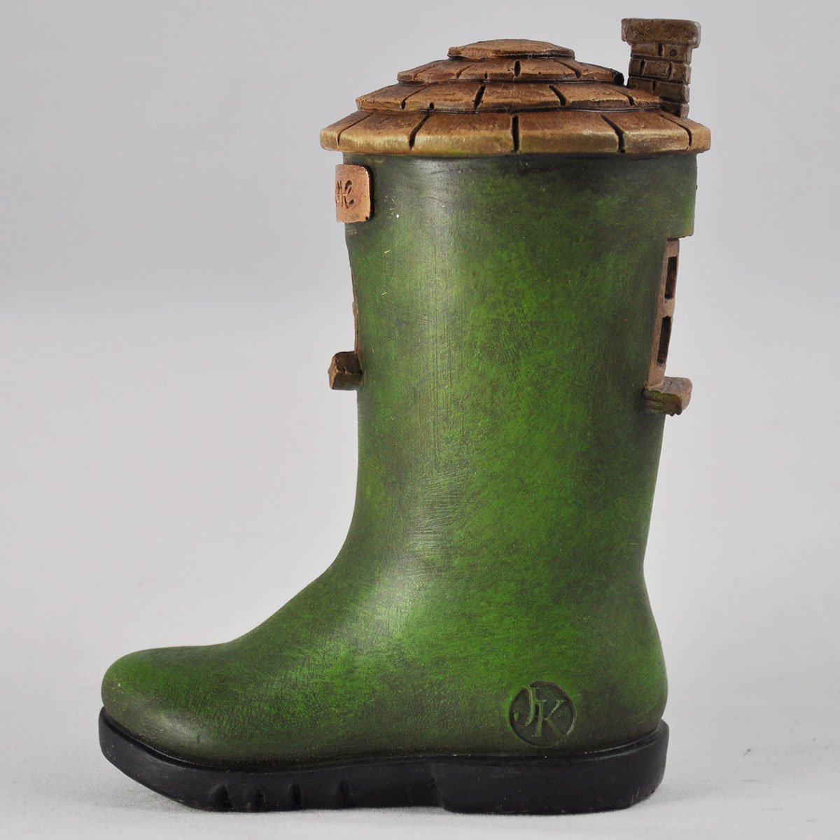 Prezents.com Fairy Garden UK Wellington Boot House Mystical Garden Indoor Elf Pixie Home H12cm, Green - Image 3