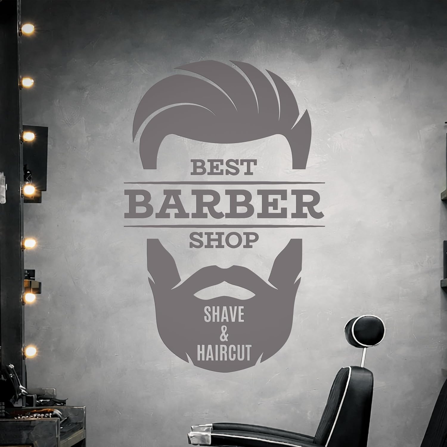 Vinyl Wall Decal Barber Shop Shave Haircut Hair Salon Logo Stickers Mural Large Decor (ig5279)