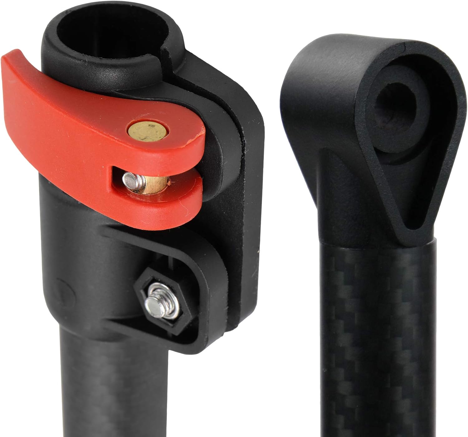 Black LS Carbon Fiber Upper & Lower Shaft for Minelab Equinox Detector