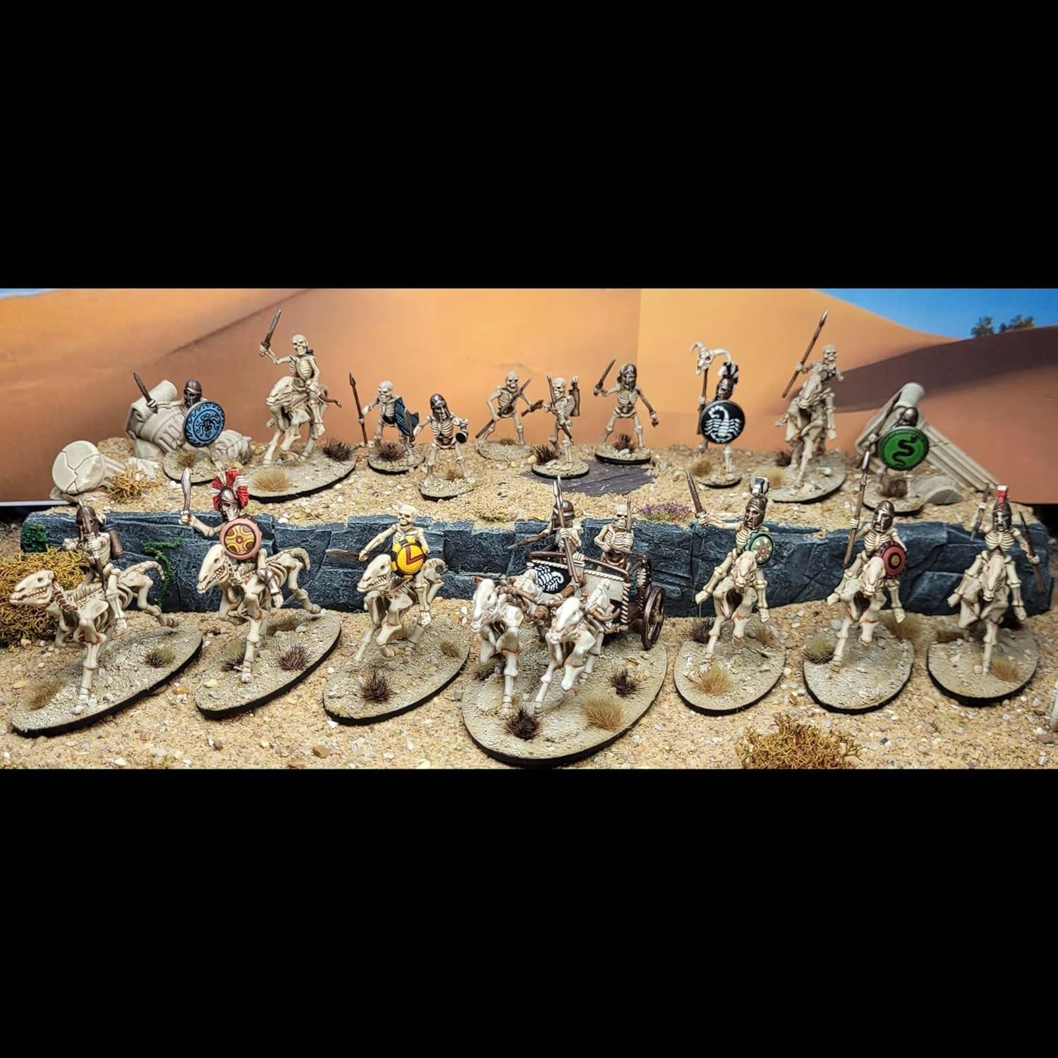 Wargames Atlantic Classic Fantasy: Skeleton Cavalry and Chariots, Off-white Or Gray, 6 inches x 9 inches x 2.8 inches - Image 3