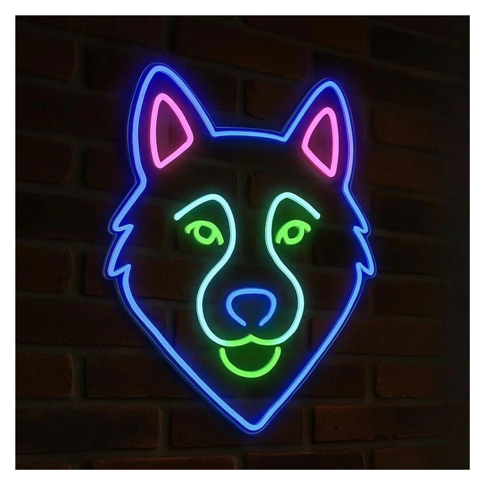 Scritta luminosa Insegna Al Neon Husky, Decorazione Per Negozio Di Animali, Spazi A Tema Per Amanti Degli Animali, Decorazione Per Camera Da Letto Per Bambini, 38cm(UN)
