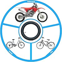 Vista 7 de Tubo Interior de Neumático Resistente 90/100-14 para Motocicleta Pit Dirt Bike 3.00/3.50/4.10-14 Vástago TR4