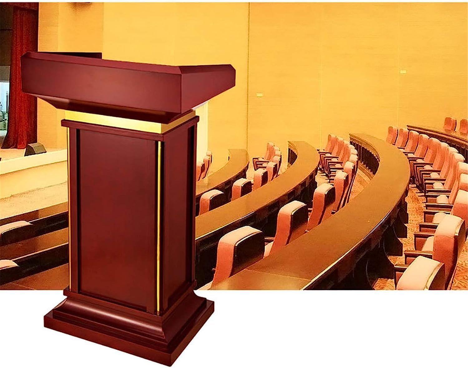 Solid Podiums Heavy Duty Podium Double Layer Storage Design Lecterns On