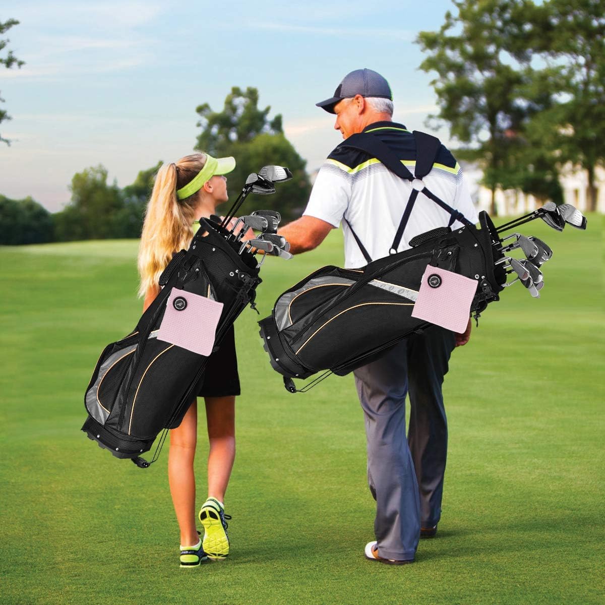 Small Magnetic Golf Towel, Microfiber Waffle Design with Clip - Industrial Strength Magnet for Golf Bags, Carts Clubs - Image 9