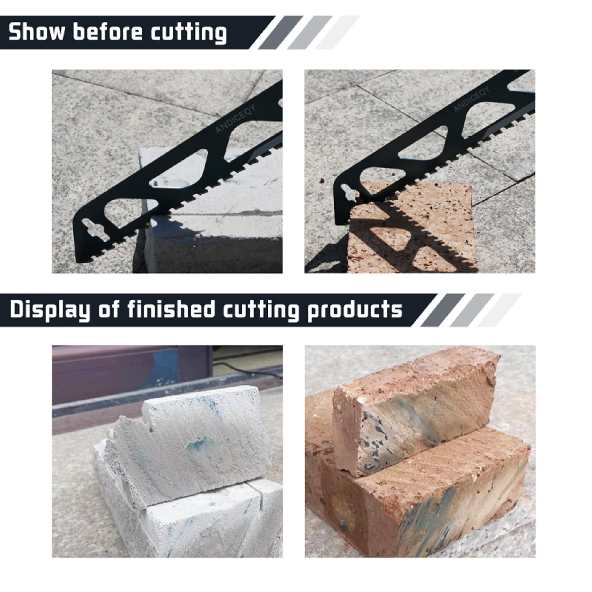 Malfah Reciprocating Saw Blades CONCRETE 18" 450MM 20TPI Handsaw Multi Saw for Cutting Wood Metal Concrete Pvc Fast Straight Solid Pipes Profiles Chipboard Plaster 4