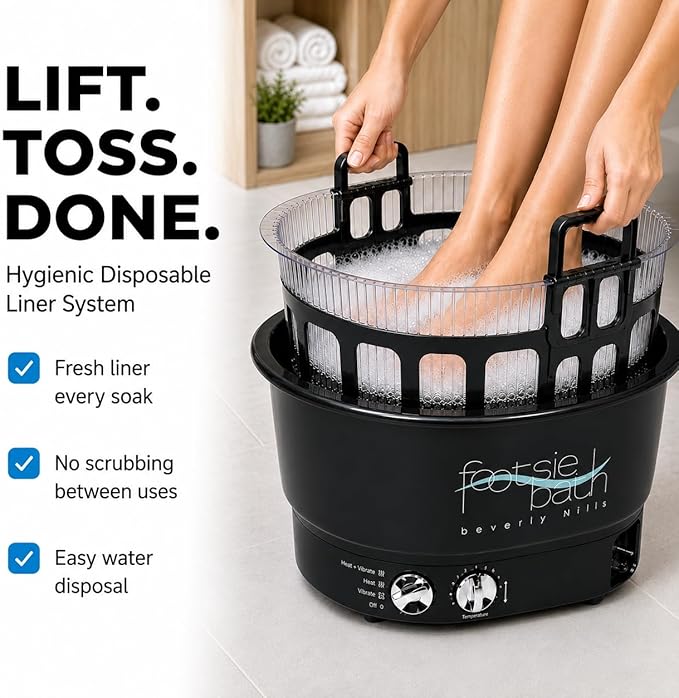 Footsie Bath Spa de Pies Profesional con Forros Desechables miniatura 2