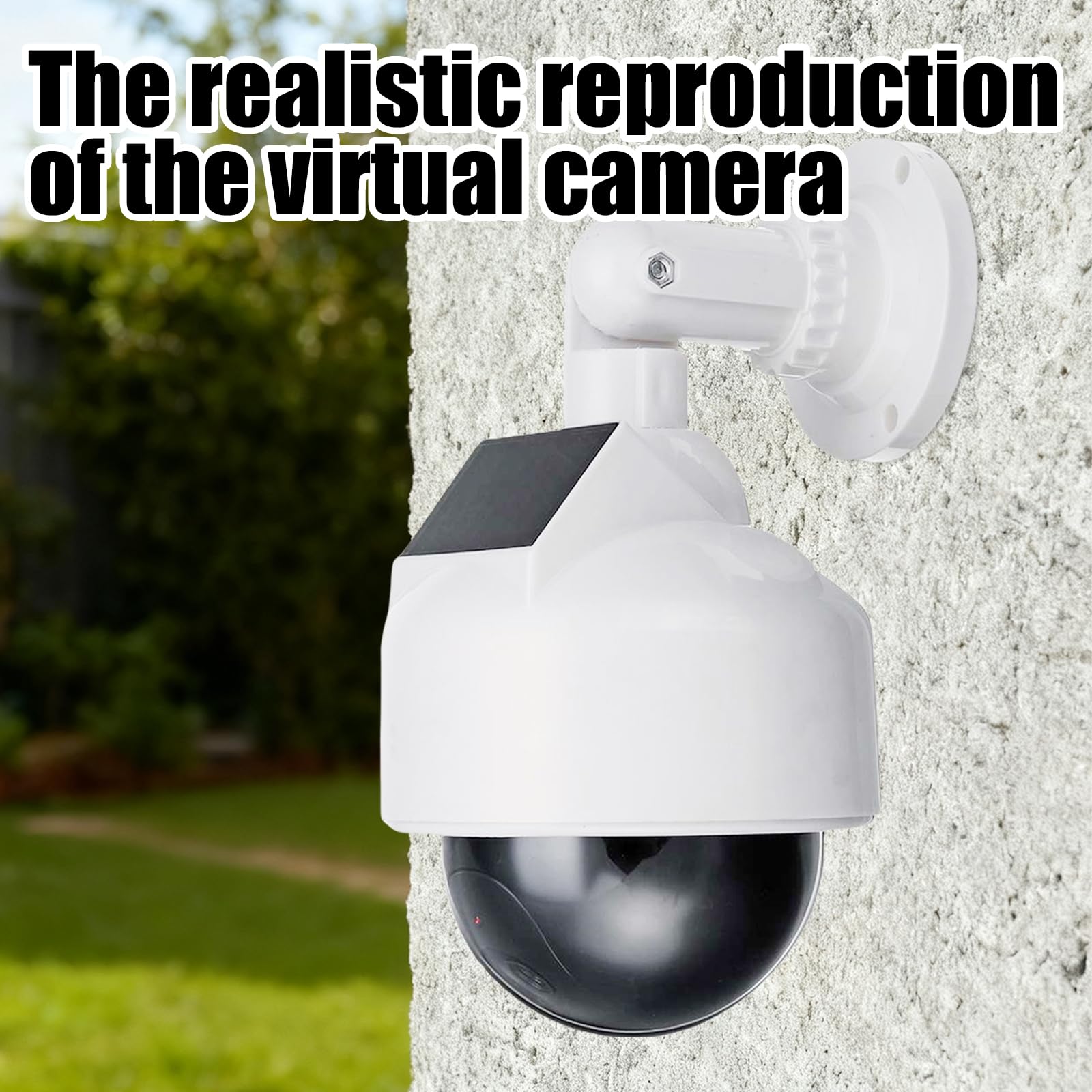 GOMETY 2 fotocamere fittizie, telecamera di sicurezza, CCTV, Dummy, telecamera di sorveglianza finte con LED rosso lampeggiante, telecamera di sorveglianza per interni ed esterni (bianco)