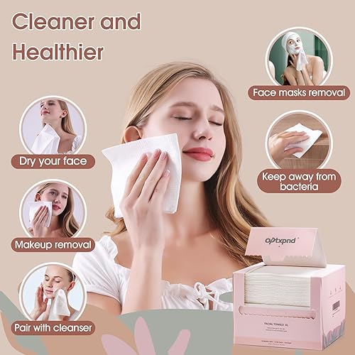 Miniatura 5 de Toalla facial desechable 2023, más gruesa, tamaño grande, 10 x 12 pulgadas, toallas faciales desechables para lavar la cara, toallas limpias,