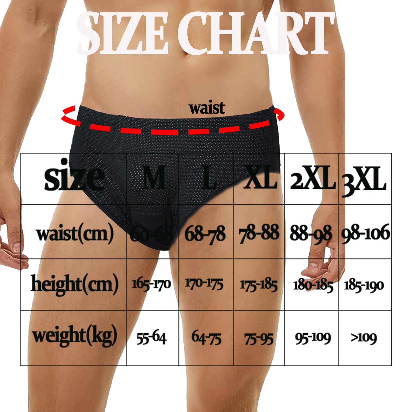 Radunterhose Herren mit 5D Sitzpolster Slip Fahrradunterhosen Gepolsterte Unterwäsche Boxershorts Kurz Radlerunterhose Atmungsaktive schnelltrocknende MTB Fahrrad Hose