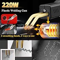 Vista 6 de Soldador de Plástico Mejorado de 220W, Kit de Soldador de Reparación de Soldadura de Plástico 2 en 1, 1000 PCS Pistola de Soldadura de Grapadora