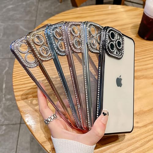 Miniatura 8 de AmazFCCY Funda para iPhone 13 Pro Max de 6.7 pulgadas, bonita funda de lujo con diamantes de imitación de diamantes de imitación suaves y