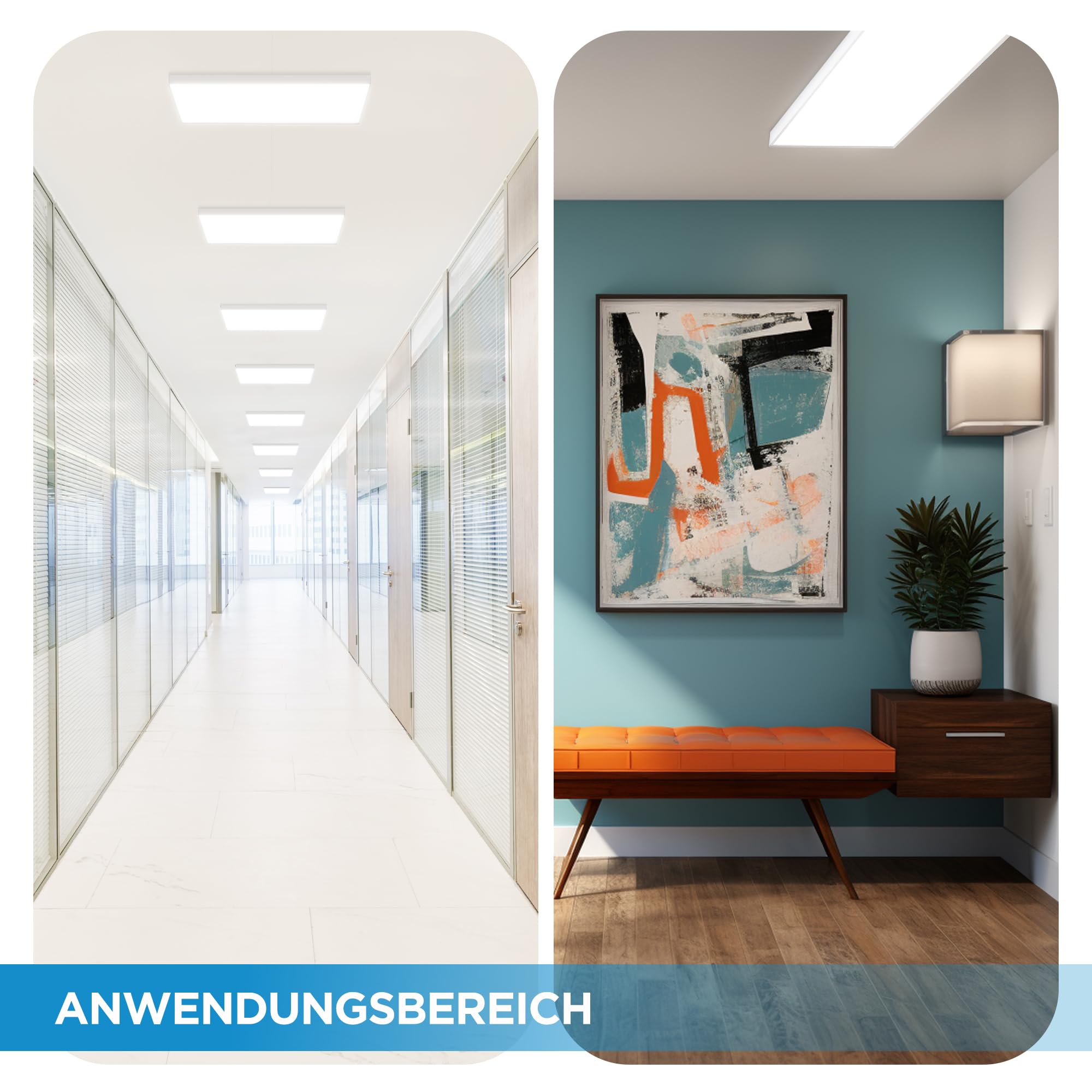 LECOM LED Panel XXL 120x60 Neutralweiß 4000K 6000lm Rasterleuchte | LED Deckenleuchte für professionelle, helle und gleichmäßige Beleuchtung. Flaches Design. Für Räume mit hohem Lichtbedarf.