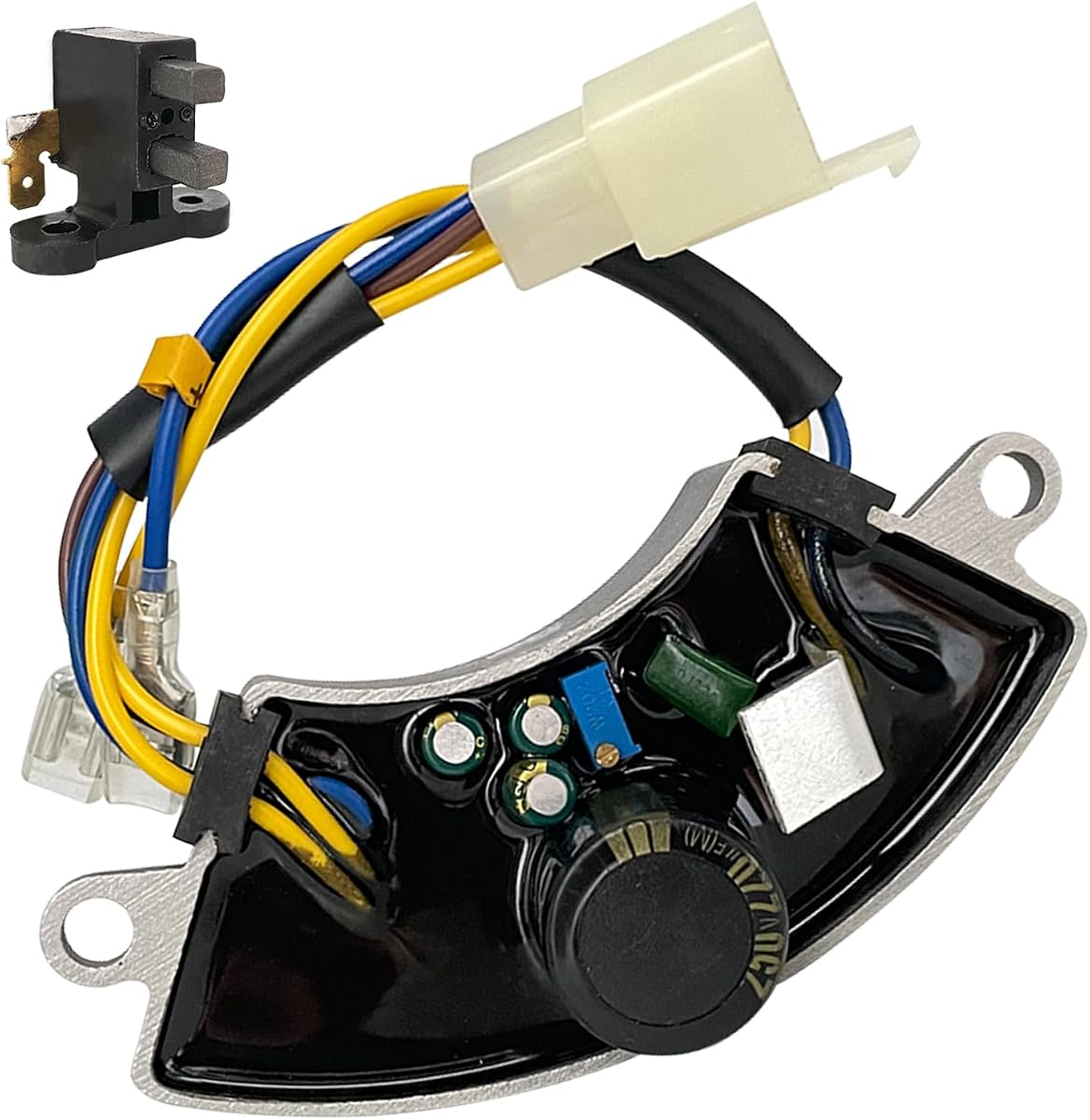 Voltage Regulator Rectifier AVR Automatic for Generator with Brushed for Honda Clones Predator Champion Blackmax Powermate Duromax Firman Wen Etq 4375 4650 (2-4KW Aluminum)