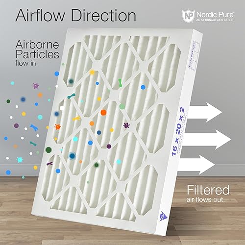Miniatura 6 de Nordic Pure Filtros de aire plisados MERV 12 de 24 x 24 x 2 (23 38 x 23 38 x 1 34), paquete de 3 filtros de aire plisados MERV 12