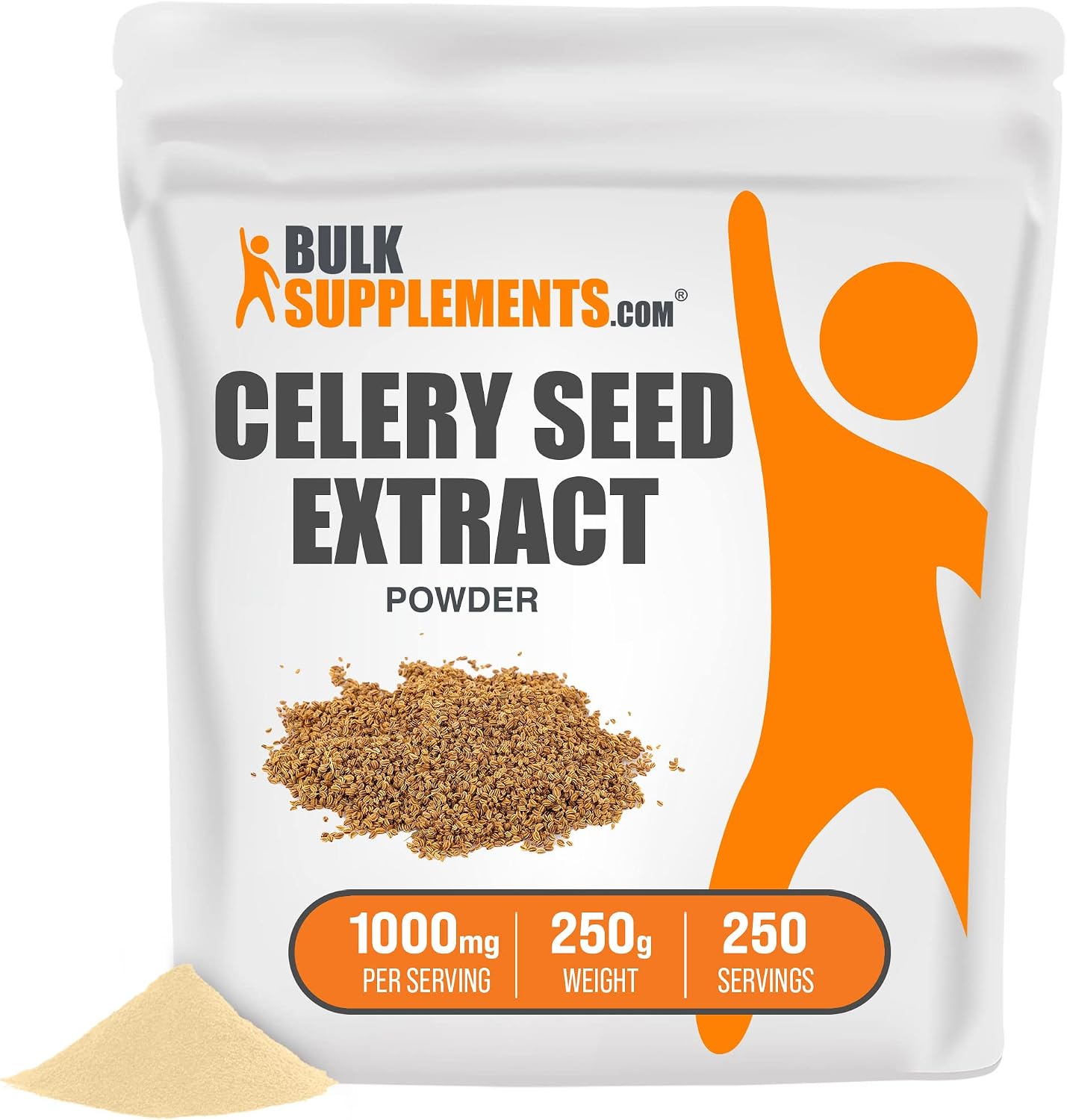 BulkSupplements.com Celery Seed Extract Powder - Herbal Supplements - Celery Powder - Celery Seed Powder - Celery Seeds Supplement - 1000mg of Celery Seed Extract per Serving (250 Grams - 8.8 oz)