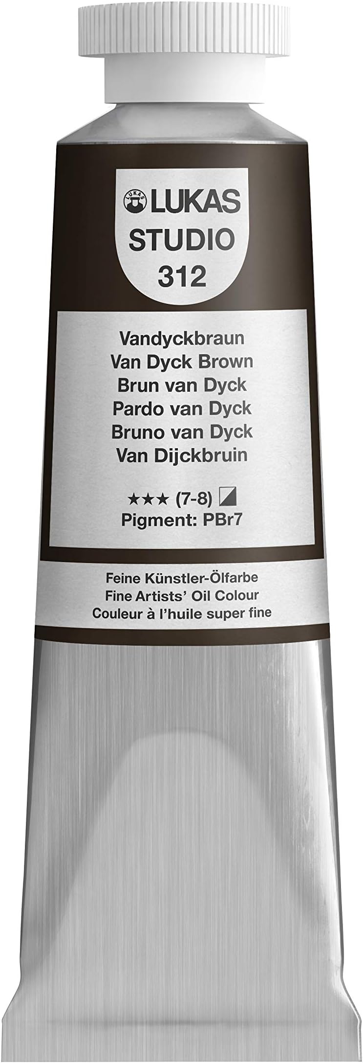 Studio Artist Oil Color Paints - High-pigment oil paint made with natural binder for artist, painting, & more! - [Van Dyke Brown - 37 mL]