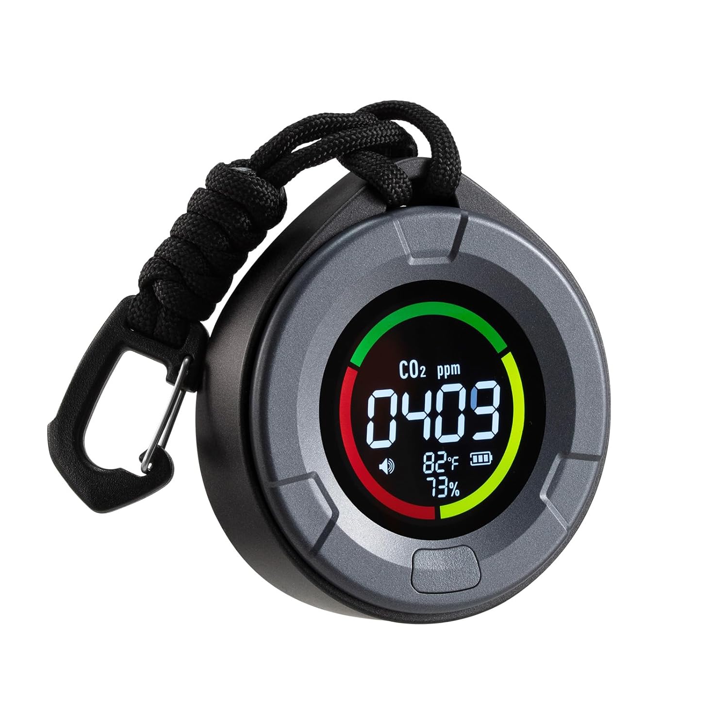 VEVOR Carbon Dioxide Detector, Temperature and Humidity Display, NDIR Sensor, CO2 Monitor Steadfast Haven CO2 Detector for Outdoors, Home, Office, Car, Lightweight & Portable