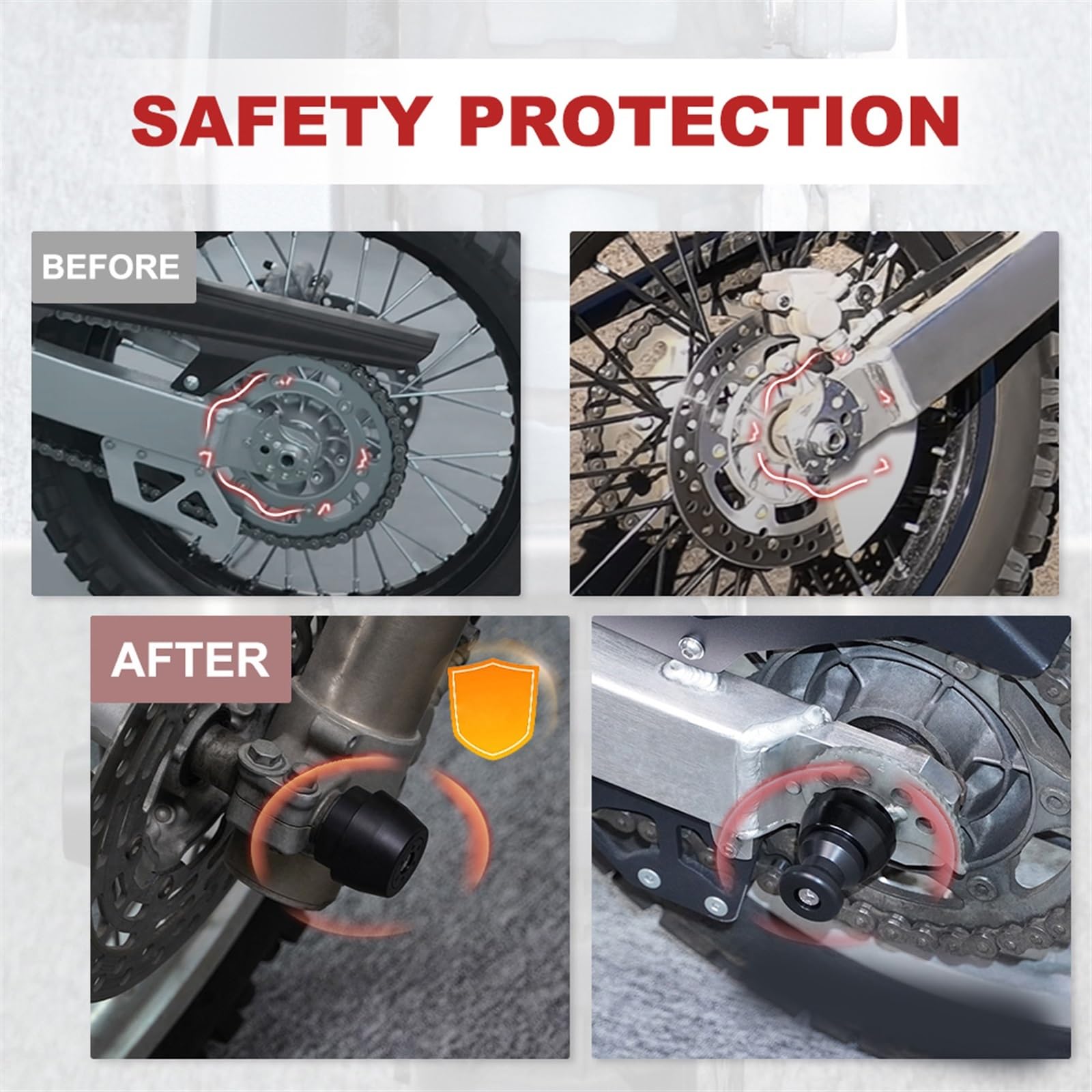 Slider Antiurto Per Assale Anteriore Per Suzuki DRZ400SM/DRZ400S/DRZ400SE 2000-2024 Vite Per Cavalletto Posteriore DRZ 400 Bobine Per Forcellone Oscillante