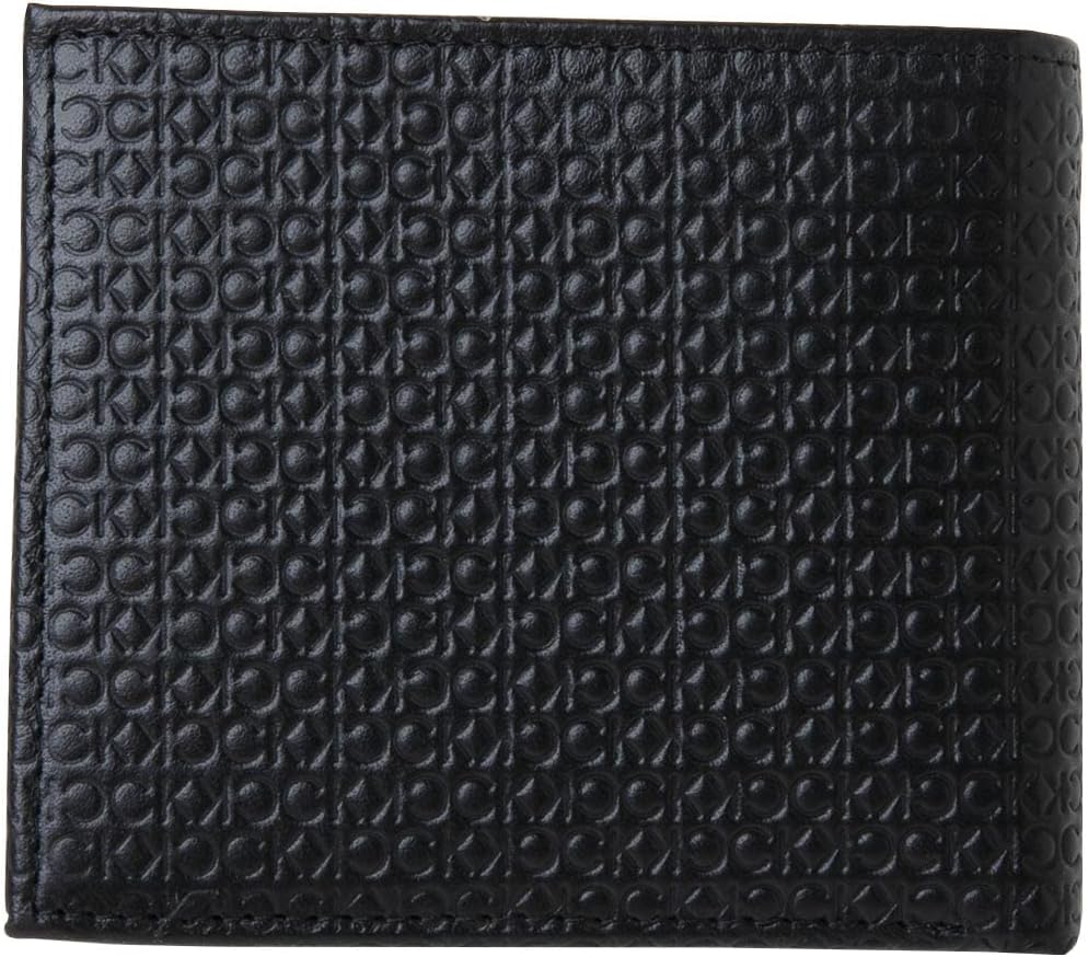 [カルバンクライン] ck ck 二つ折財布 小銭入れ付 レザー 小物 ビジネス カジュアル メンズ 31CK130007 BLACK(001) ONE_SIZE [並行輸入品]