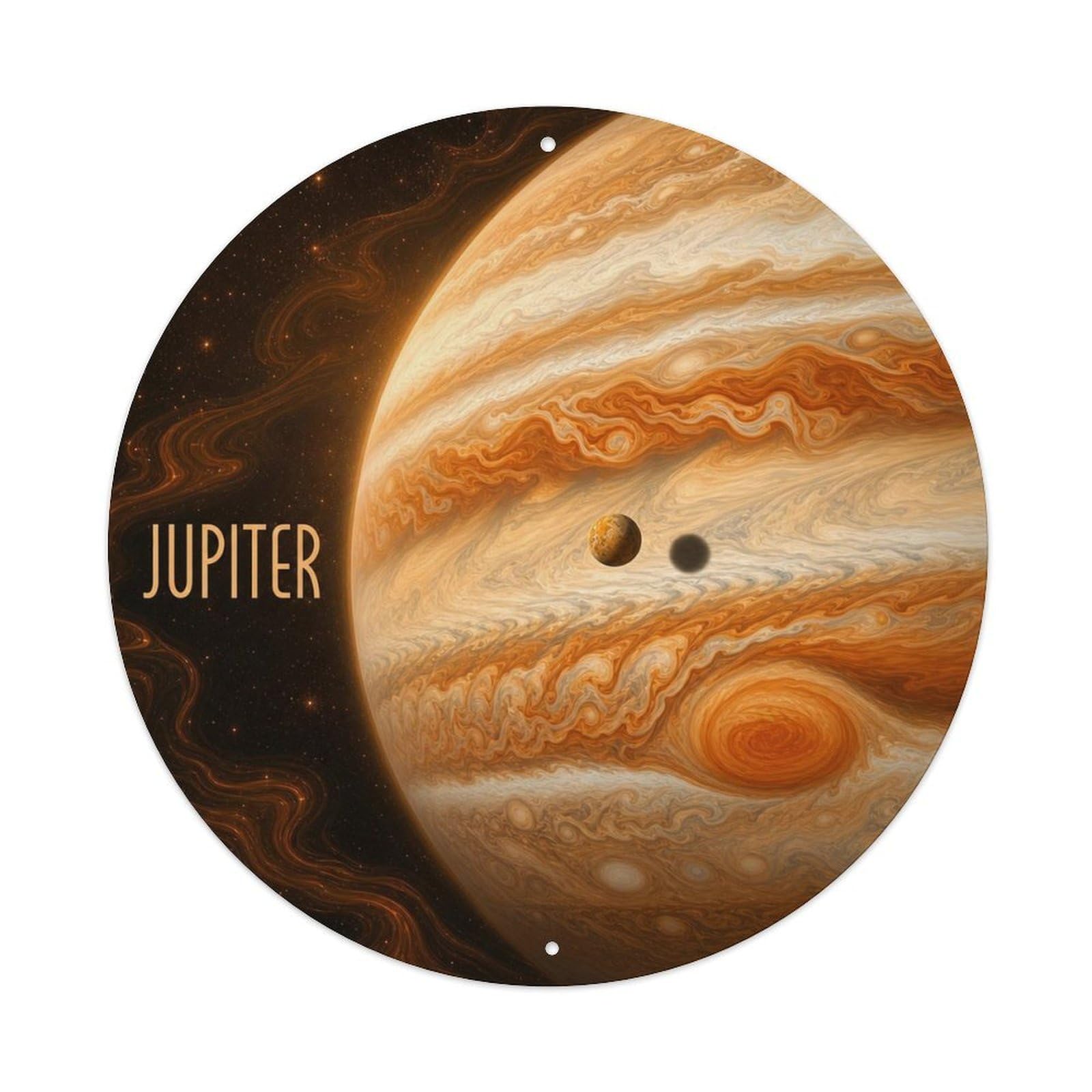 Space Exploration Jupiter Gas Giant Celestial Astronomy Metal Tin Sign