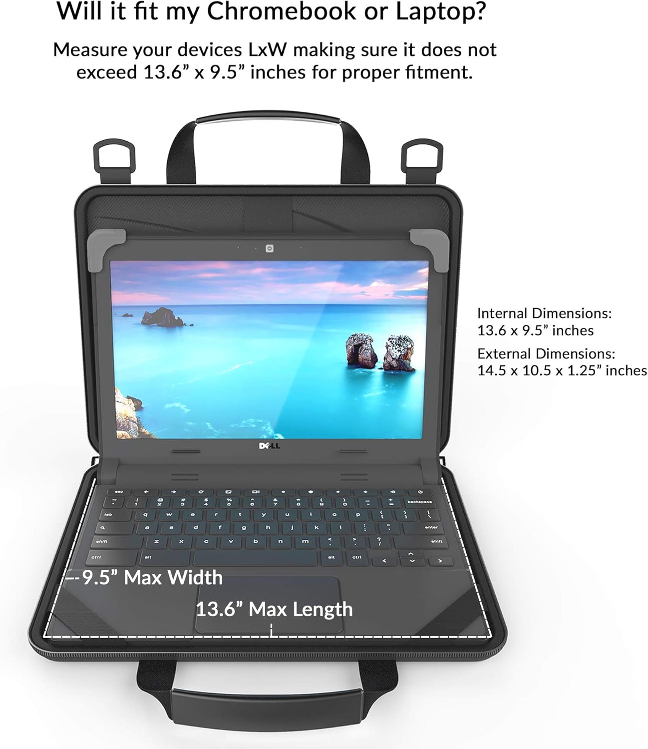 UZBL 13-14 inch Always-on Pouch Case For Chromebook and Laptops, Designed For Students, Classrooms, and Business (Pink) : Electronics