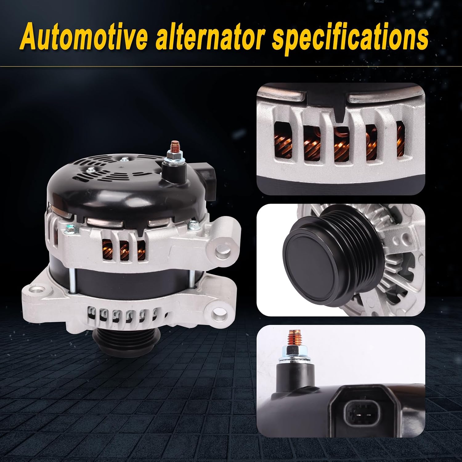 Alternator Compatible with 2009-2017 Traverse 2008-2017 Enclave 2007-2012 Acadia 3.6L V6 Replace for 1042106160 11252N 1042106310 25815839 23279588