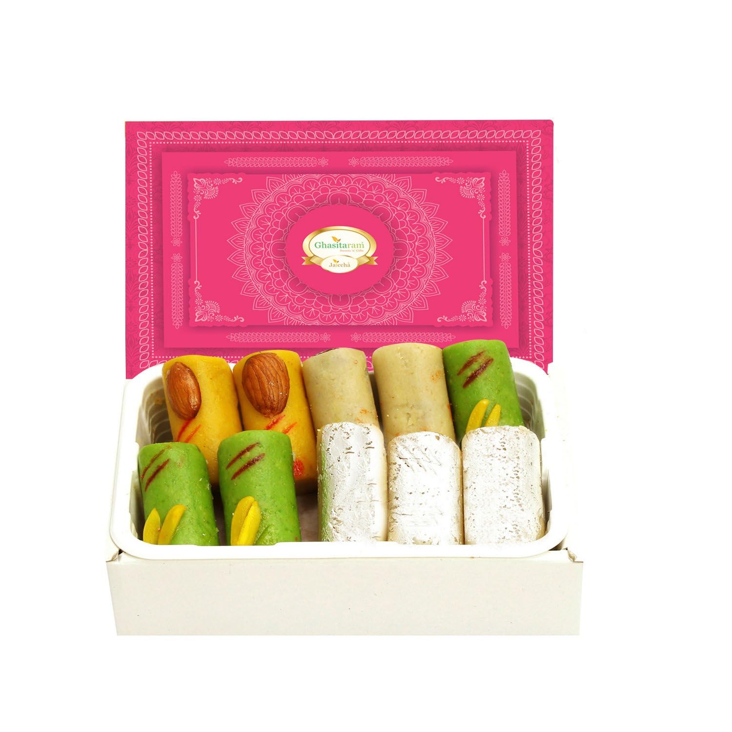 Ghasitaram Gifts - Sugarfree Sweets - Assorted Rolls Box 200 GMS |Gift for Diwali,Holi,Rakhi,Valentine,Christmas,Birthday,Anniversary,Gift for Her,Him,Mothers Day,Fathers Day| (B075LKT24W) Amazon Price History, Amazon Price Tracker