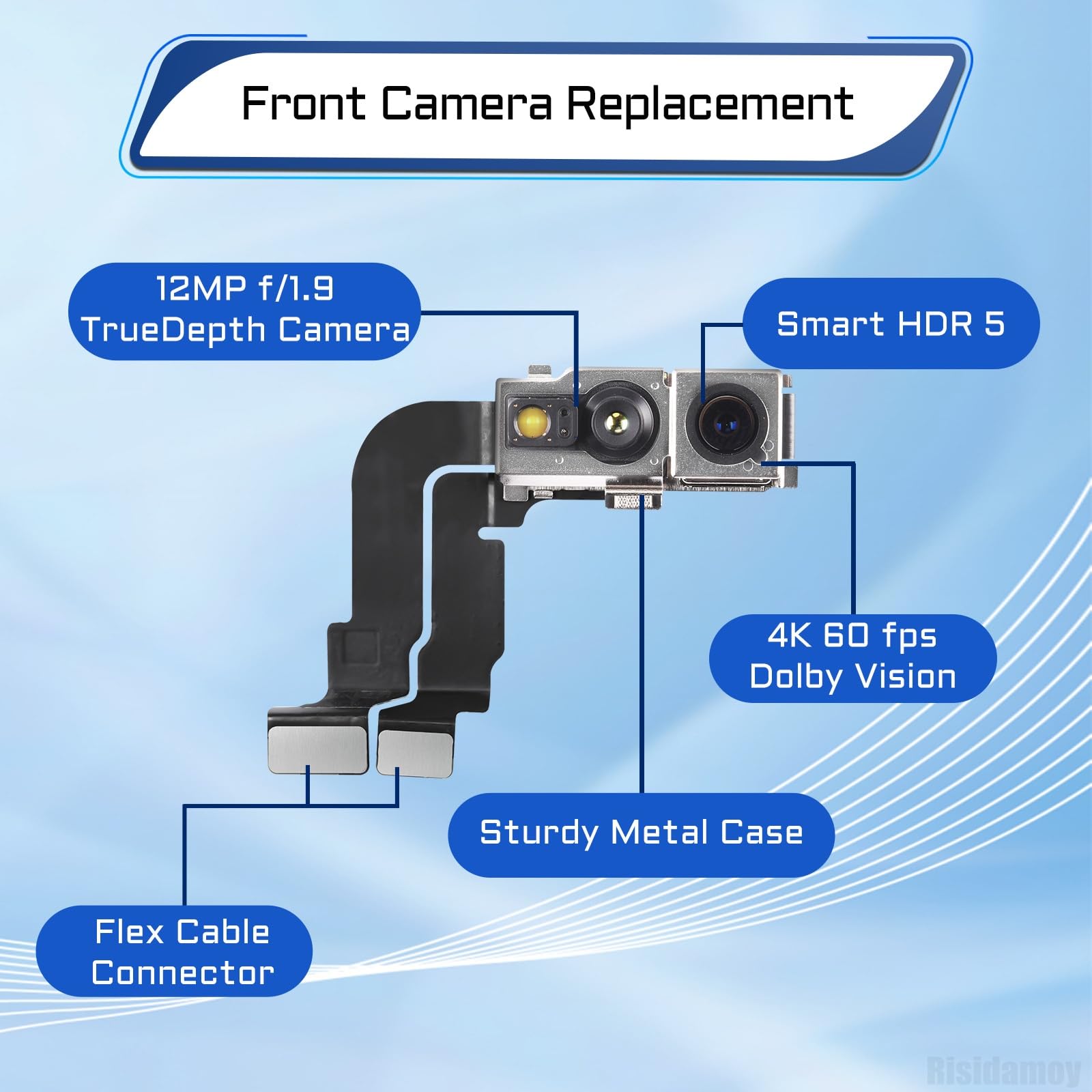 Iohone 15 Pro 2pcs IPhone X Front Facing Camera Replacement Flex