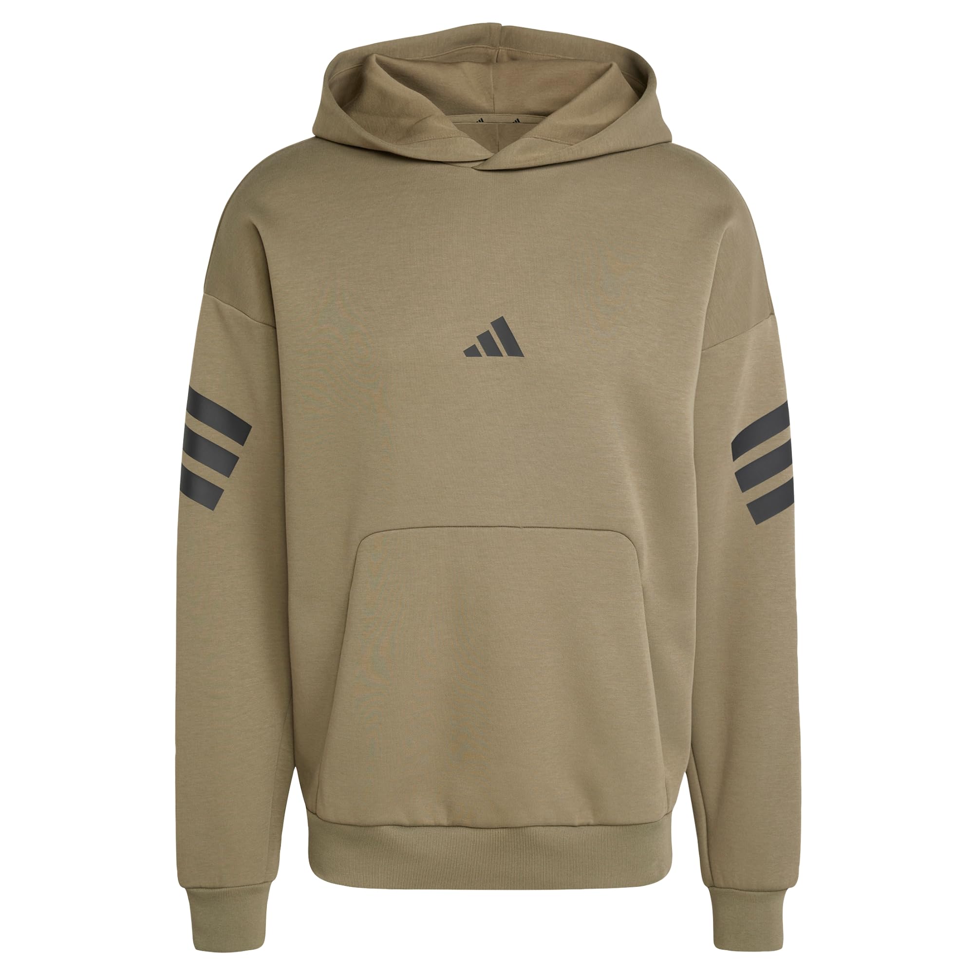 adidas Mens M Fi 3S Hoodie Olive Strata S